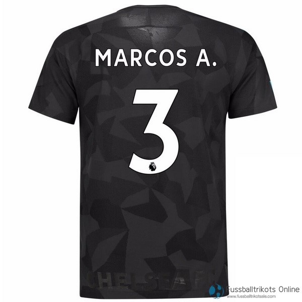 Chelsea Trikot Ausweich Marcos A. 2017-18 Fussballtrikots Günstig
